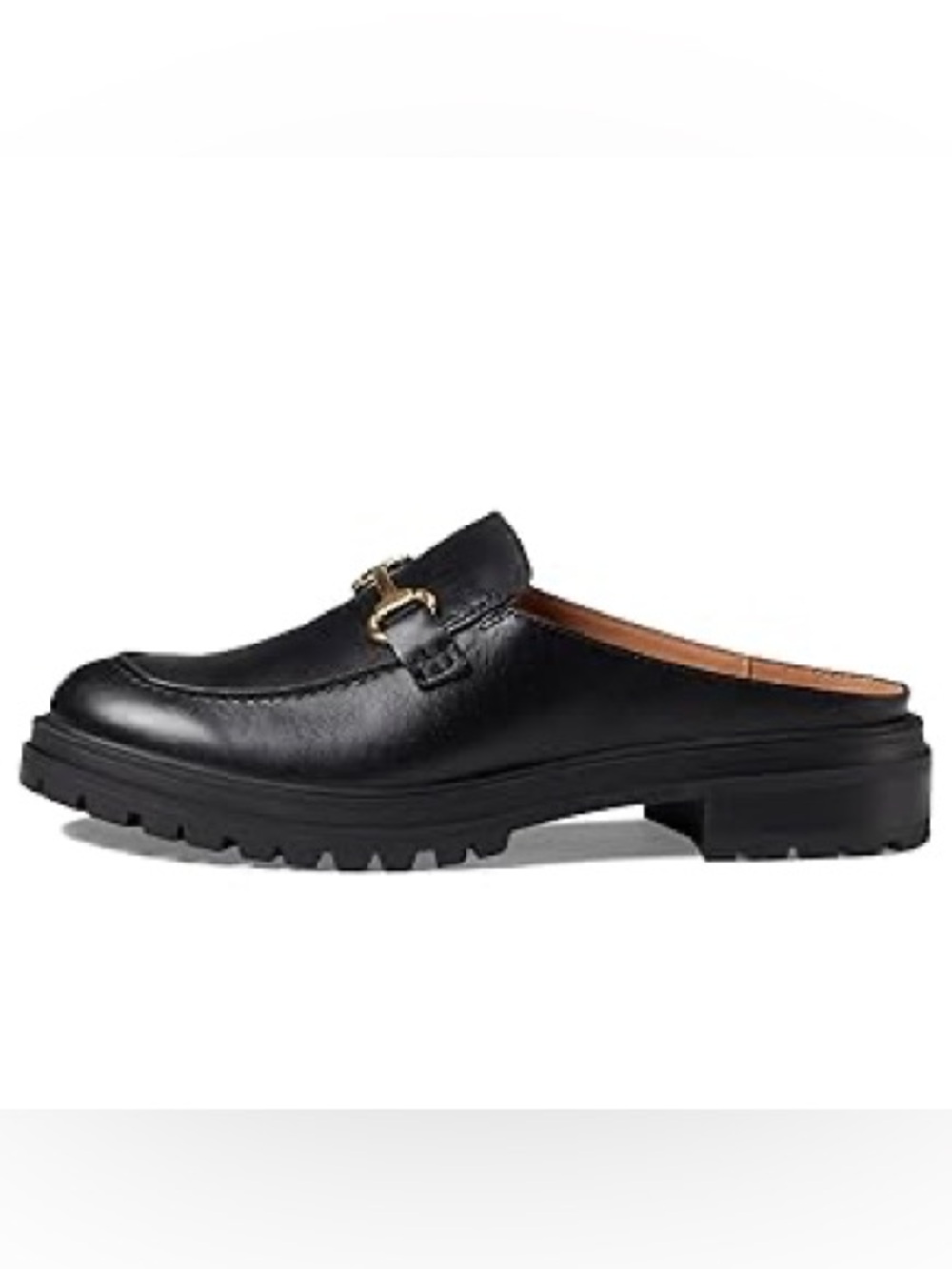 New Madewell Woman The Bradley Hardware Lugsole Loafer Mule True Black 7.5 M - Picture 3 of 5